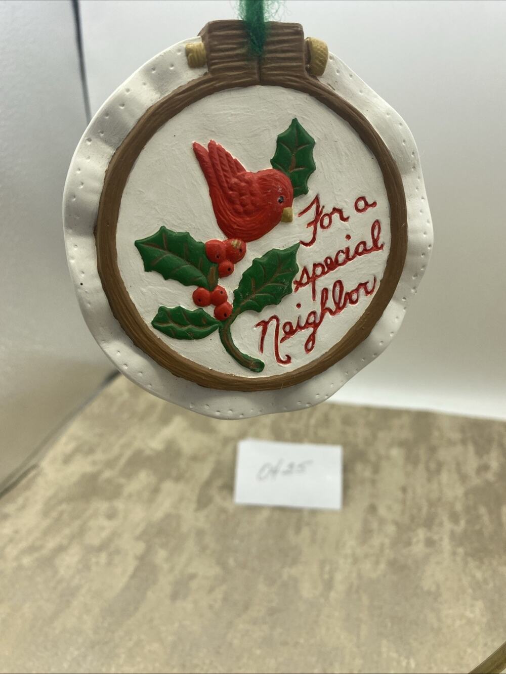 “ FOR A SPECIAL NEIGHBOR” Round Christmas Ornament, Xmas Tree Decor 3.5”
